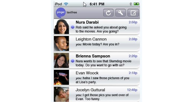 Textfree: Unlimited texting, viewable phone numbers